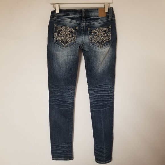 Red camel size 5 juniors teens wide stitch distressed grunge pants - Picture 2 of 13